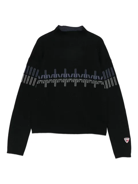 patterned turtleneck sweater