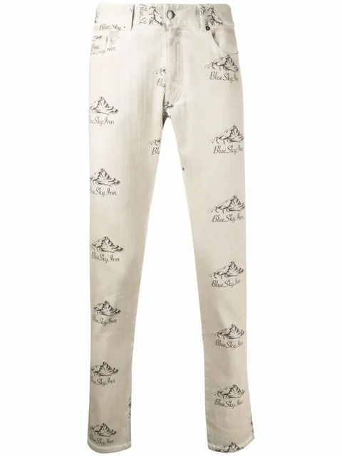 logo print trousers