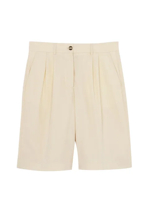 pleated bermuda shorts