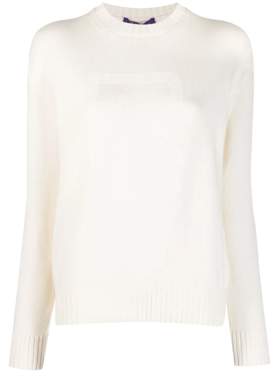 logo-embellished long-sleeve jumper 2
