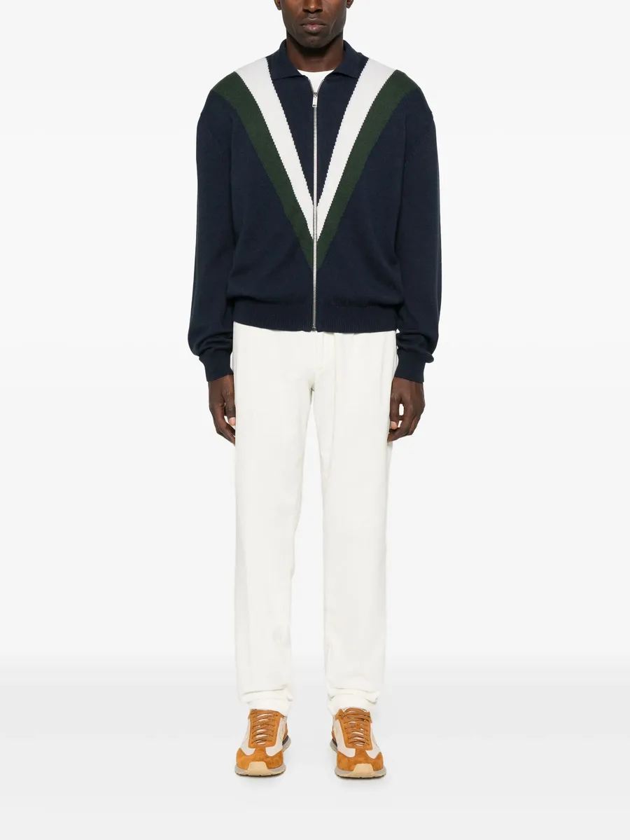v-neck zip-front cardigan 5