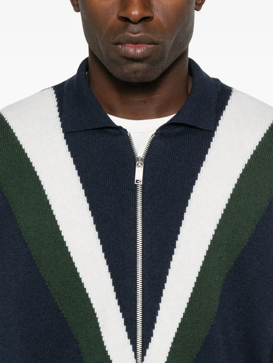v-neck zip-front cardigan 9