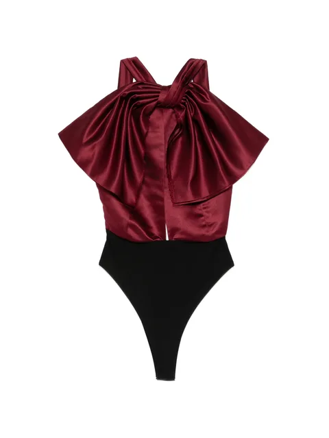 x Lia Aram bow-detail bodysuit