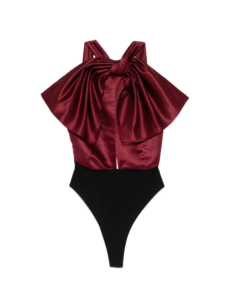 x Lia Aram bow-detail bodysuit 2