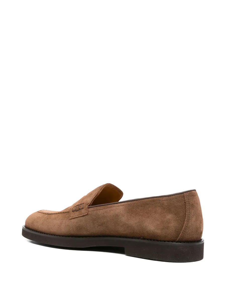 panelled suede loafers 6
