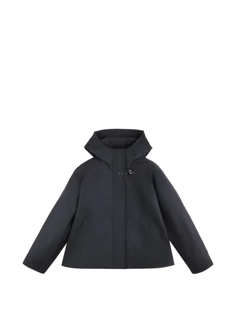 poplin hooded parka coat