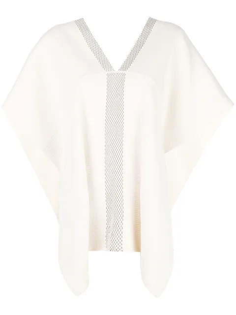 short-sleeve flared sweater