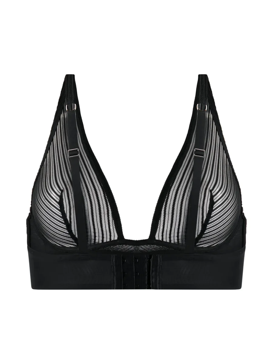 stripe mesh soft cup bra 4