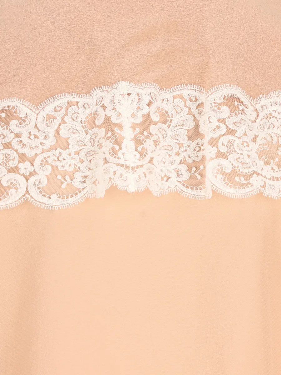 lace-trim tie-neck shirt 6
