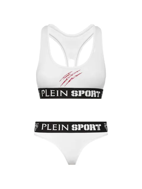 scratch-print logo-waistband underwear set