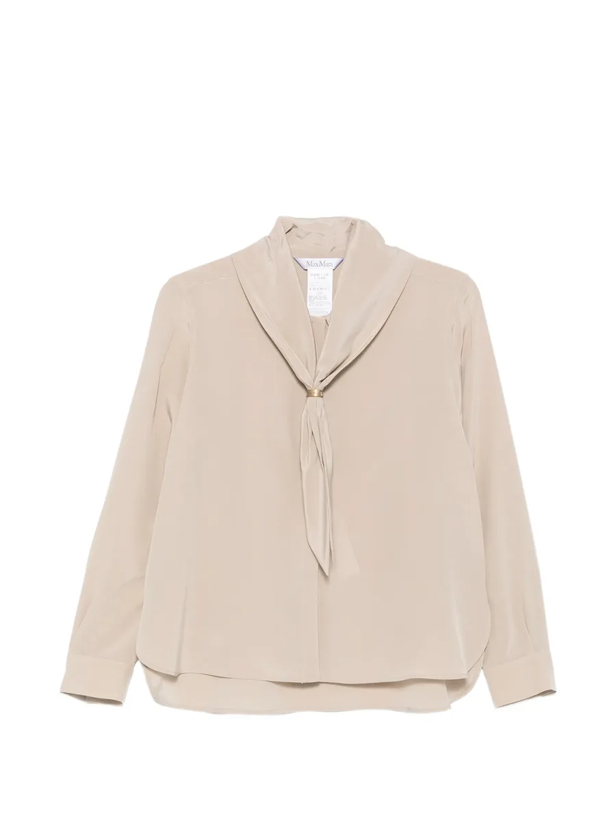 Dry bow-detail silk blouse 2
