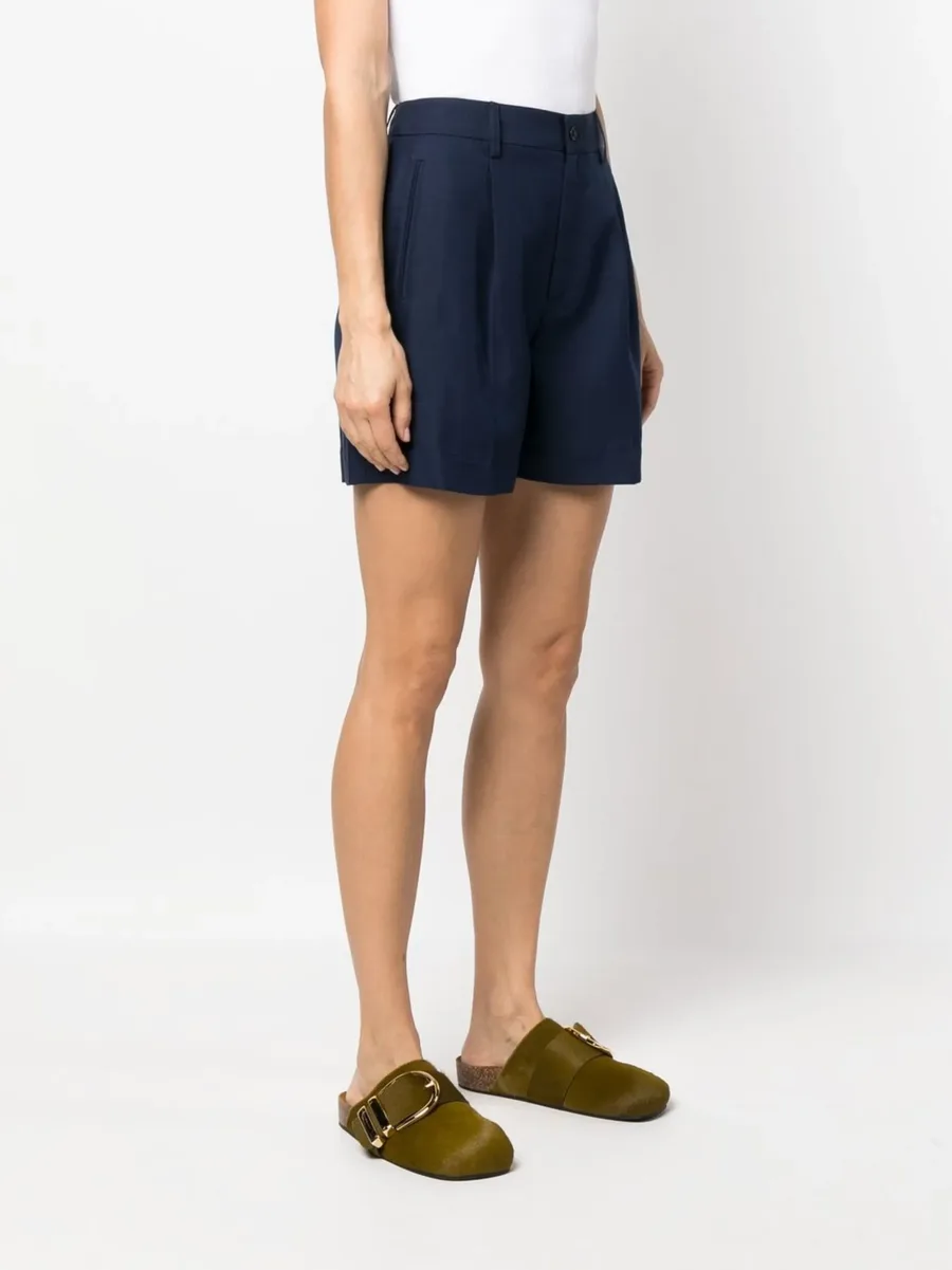 pleated silk shorts 5
