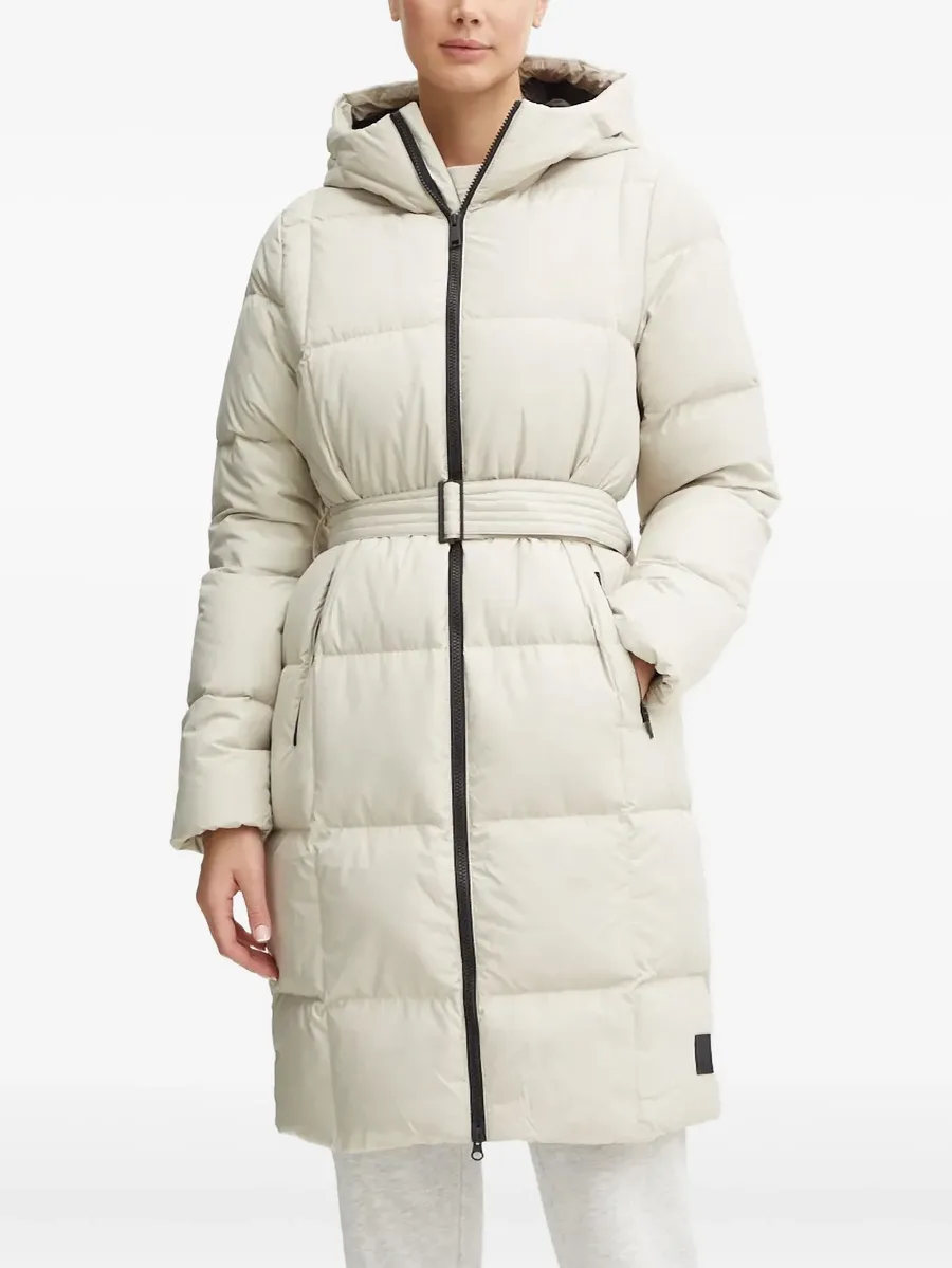 Frozen Lake belted hooded coat 2