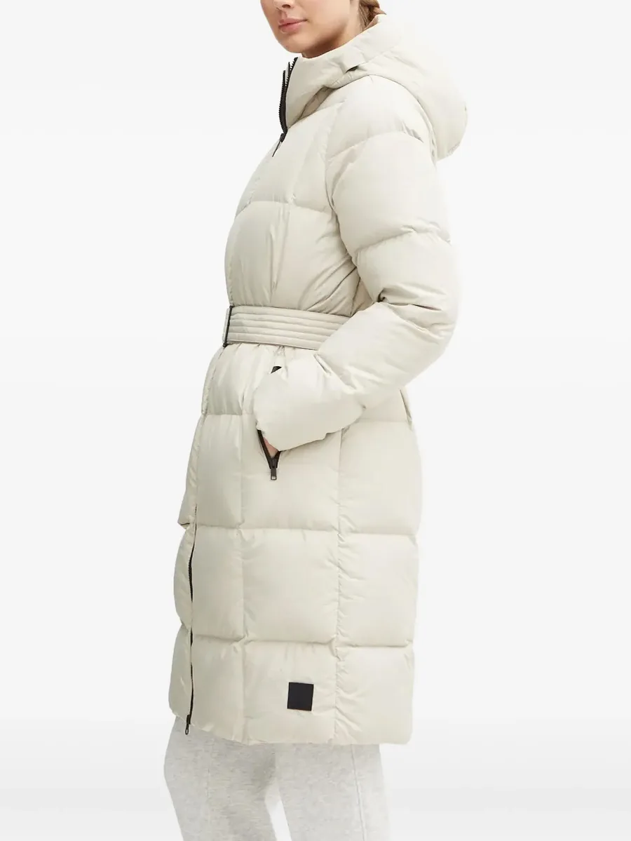 Frozen Lake belted hooded coat 5
