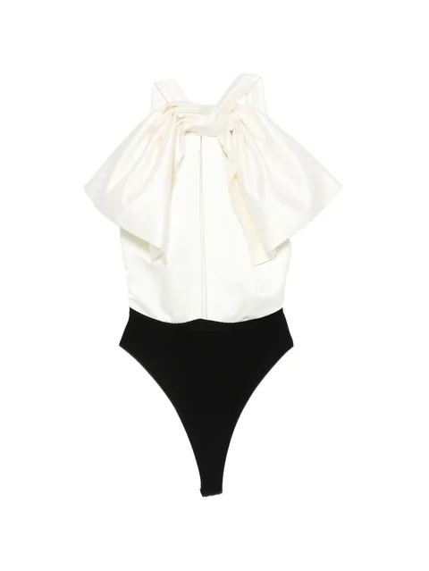 x Lia Aram bow-detail bodysuit