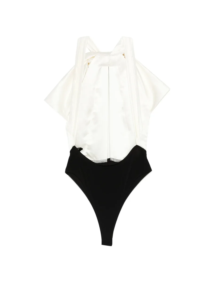 x Lia Aram bow-detail bodysuit 4
