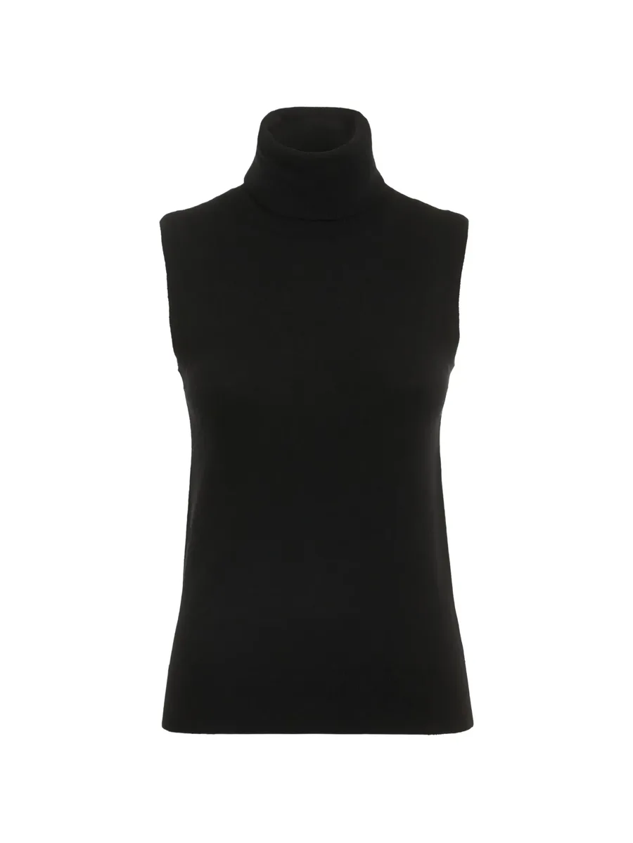 high-neck sleeveless cashmere sweater 2