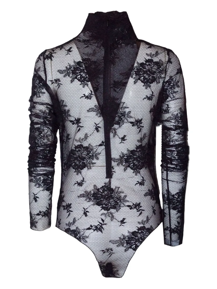 floral-embroidered bodysuit 4