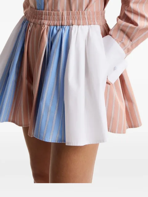 striped-pattern shorts