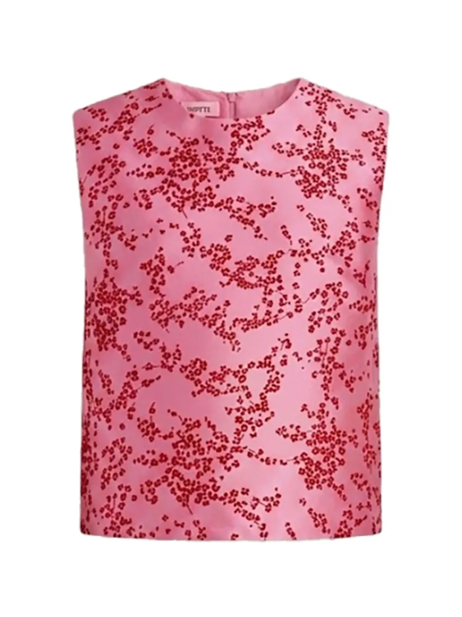 floral-print sleeveless blouse 2