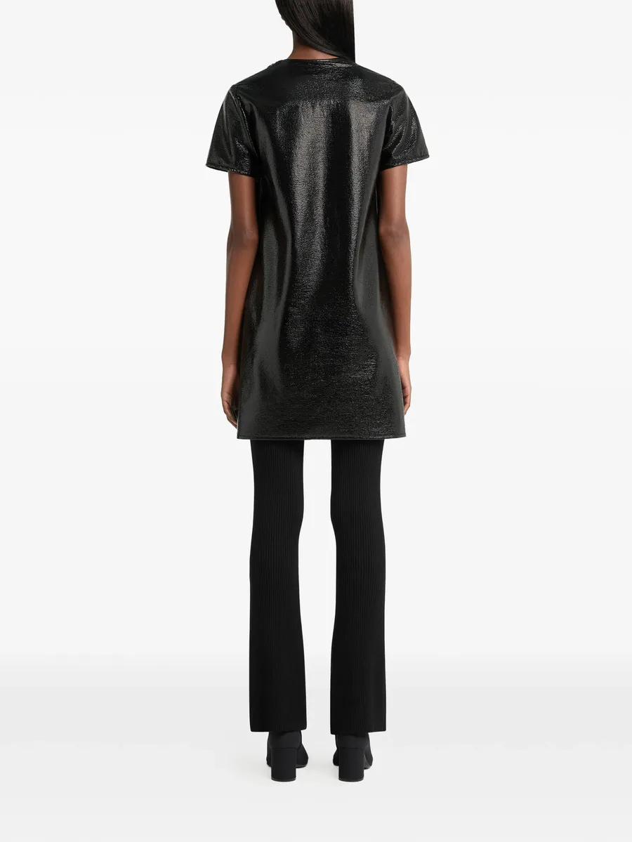 vinyl-effect short-sleeve mini dress 7