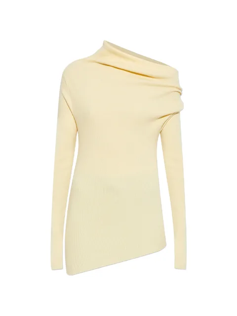 Agie draped roll-neck knitted top