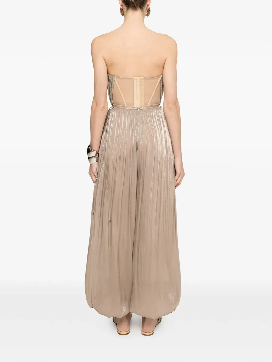 crystal-embellished tulle crop top 5
