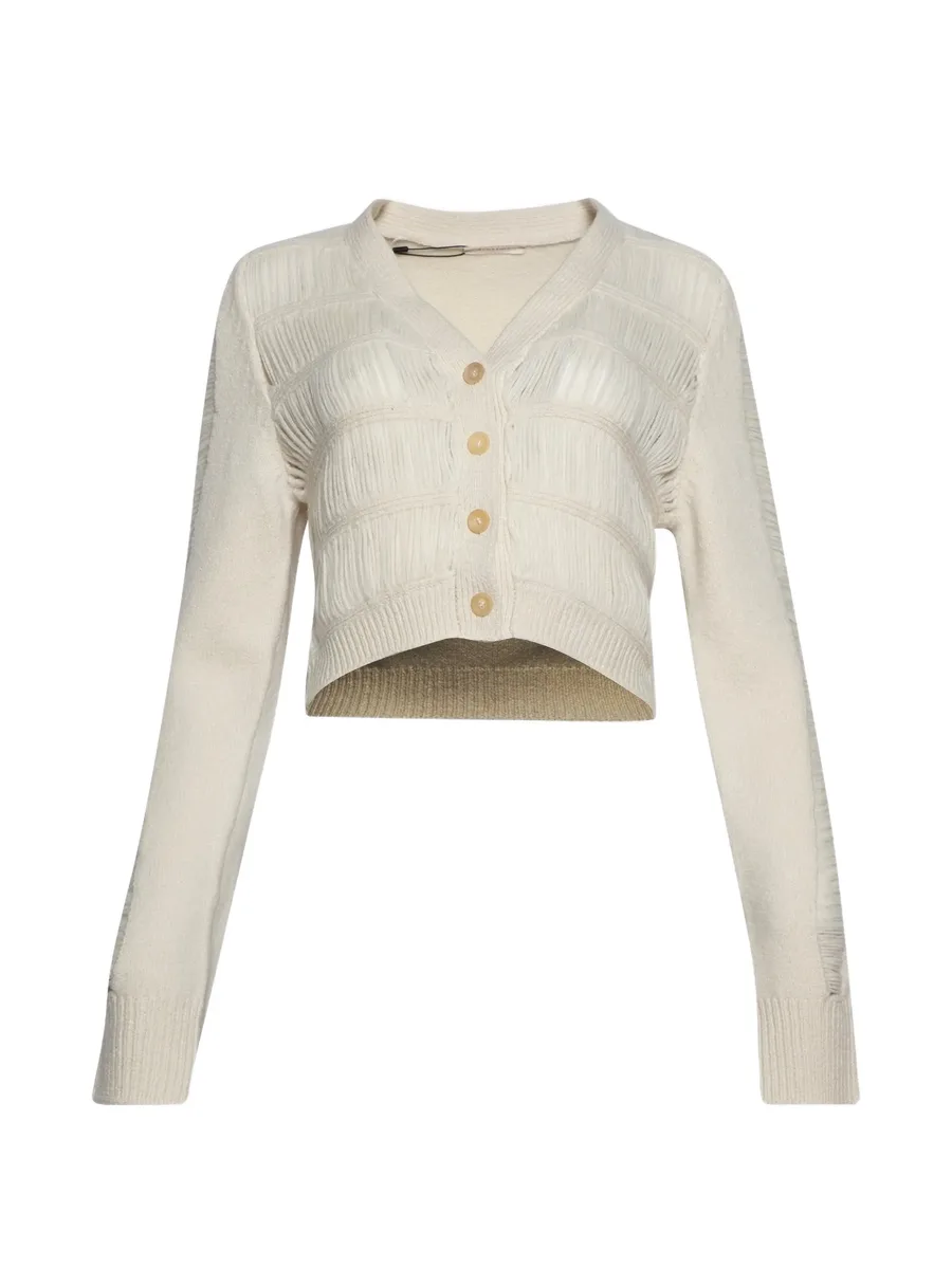 textured cropped cardigan 2