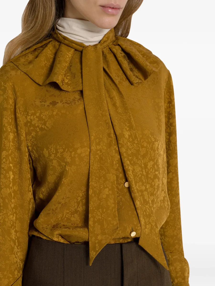 floral-pattern ruffled shirt 7