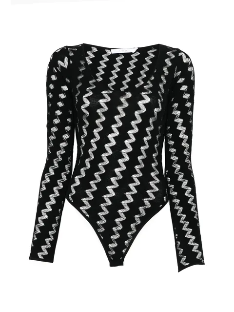 zig zag long sleeve bodysuit