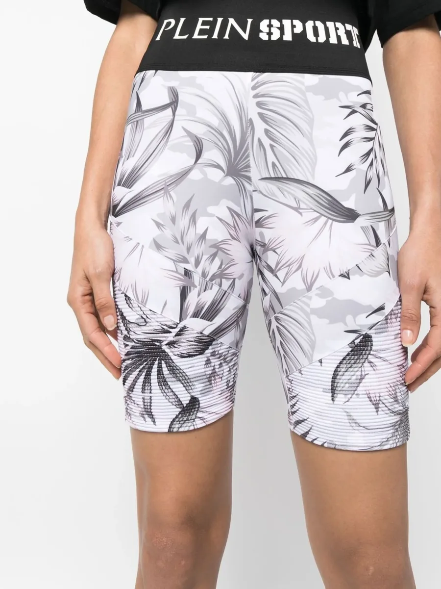 logo-waistband floral-print shorts 9