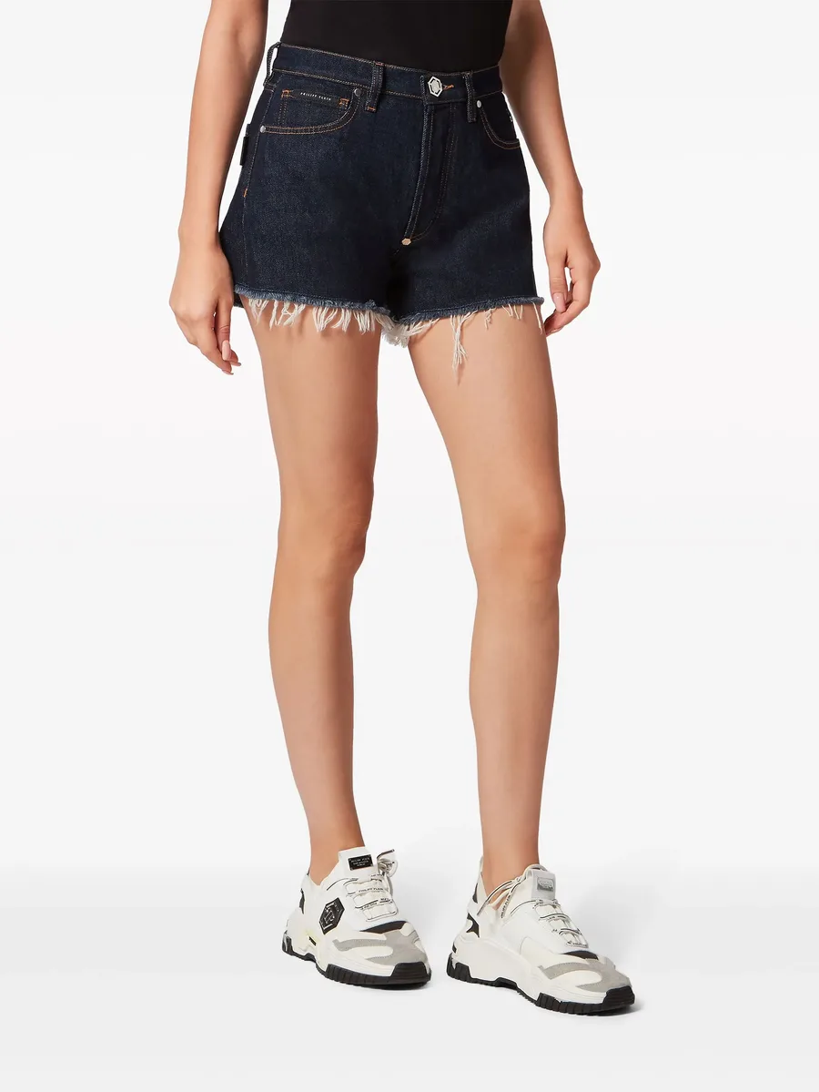 logo-appliquéd denim mini shorts 4