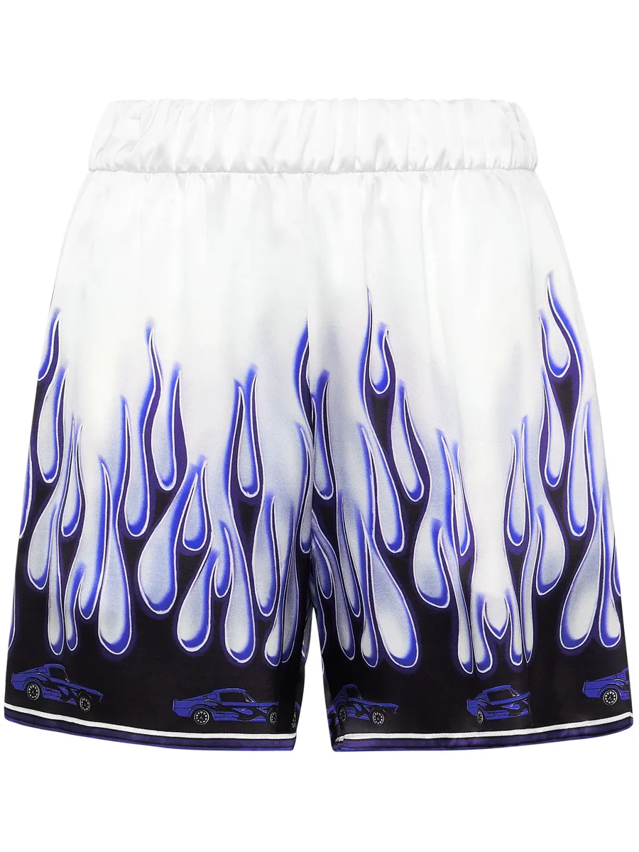 Flame satin shorts 2