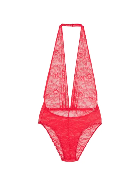 lace halterneck bodysuit