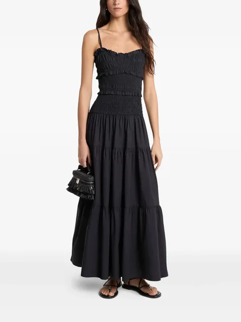 smocked tiered dress