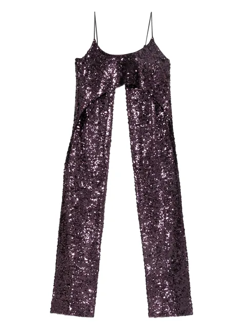 sequinned sleeveless top