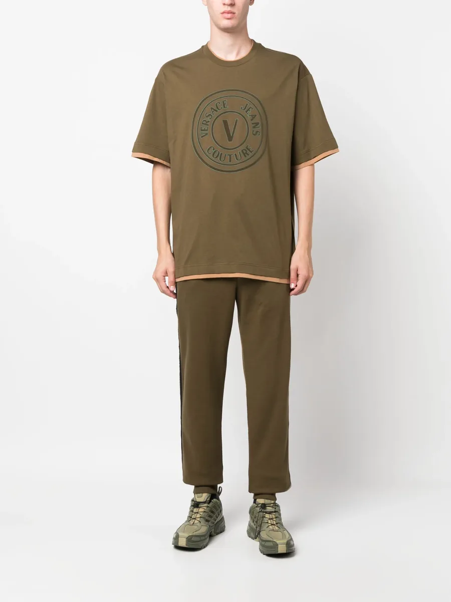 logo-tape detail cotton track pants 3