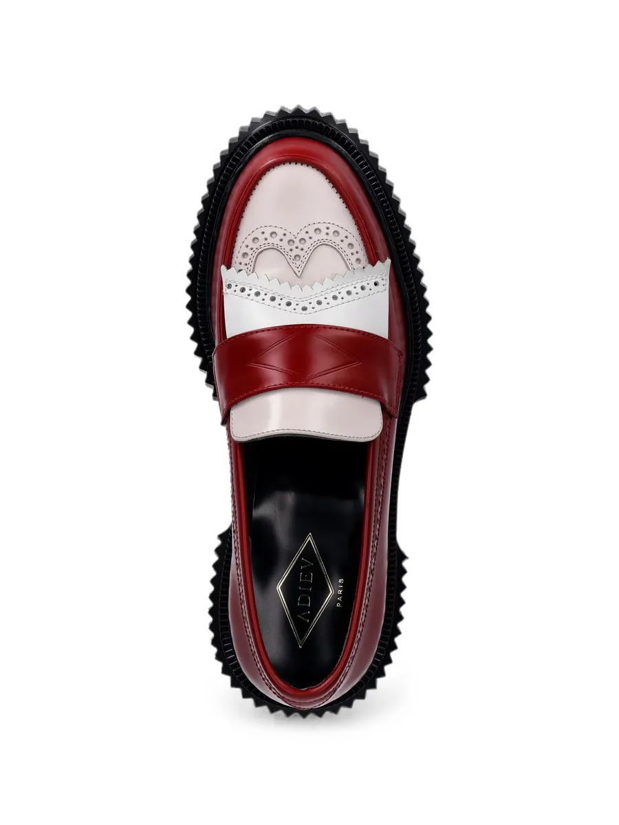 brogue-detail leather loafers 6