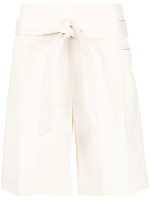 belted waist shorts