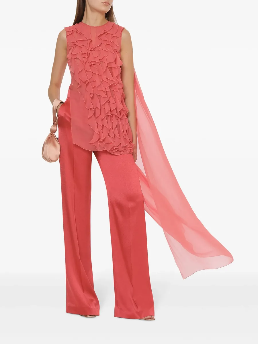 ruffle-detail silk blouse 4
