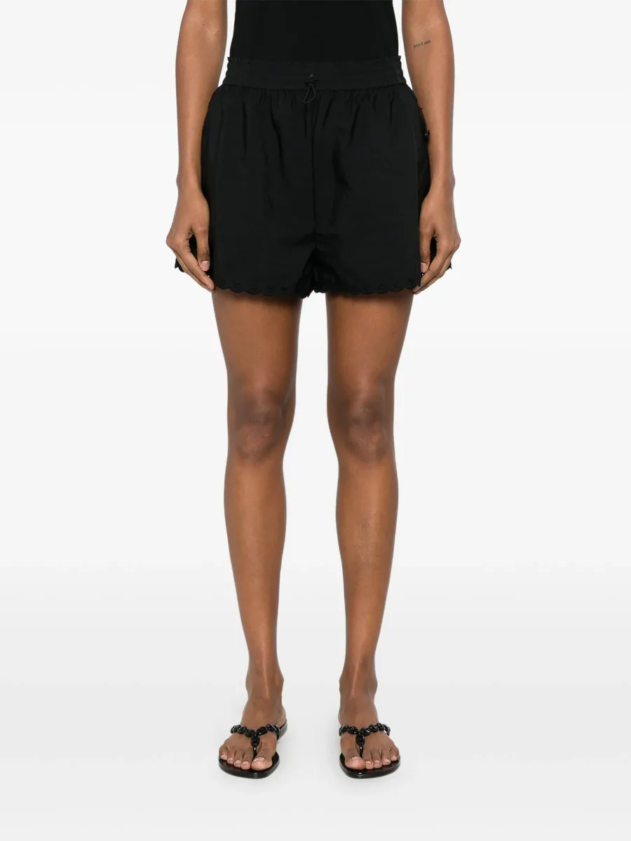 scalloped-edge floral-embellished shorts 5