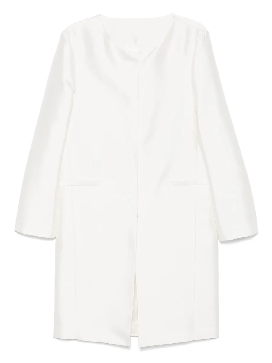collarless silk coat 2