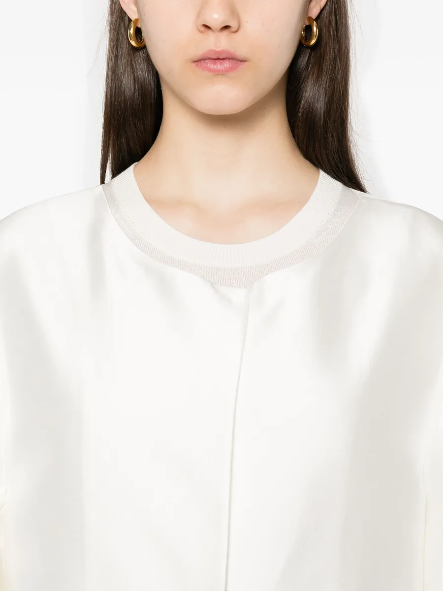 collarless silk coat 9