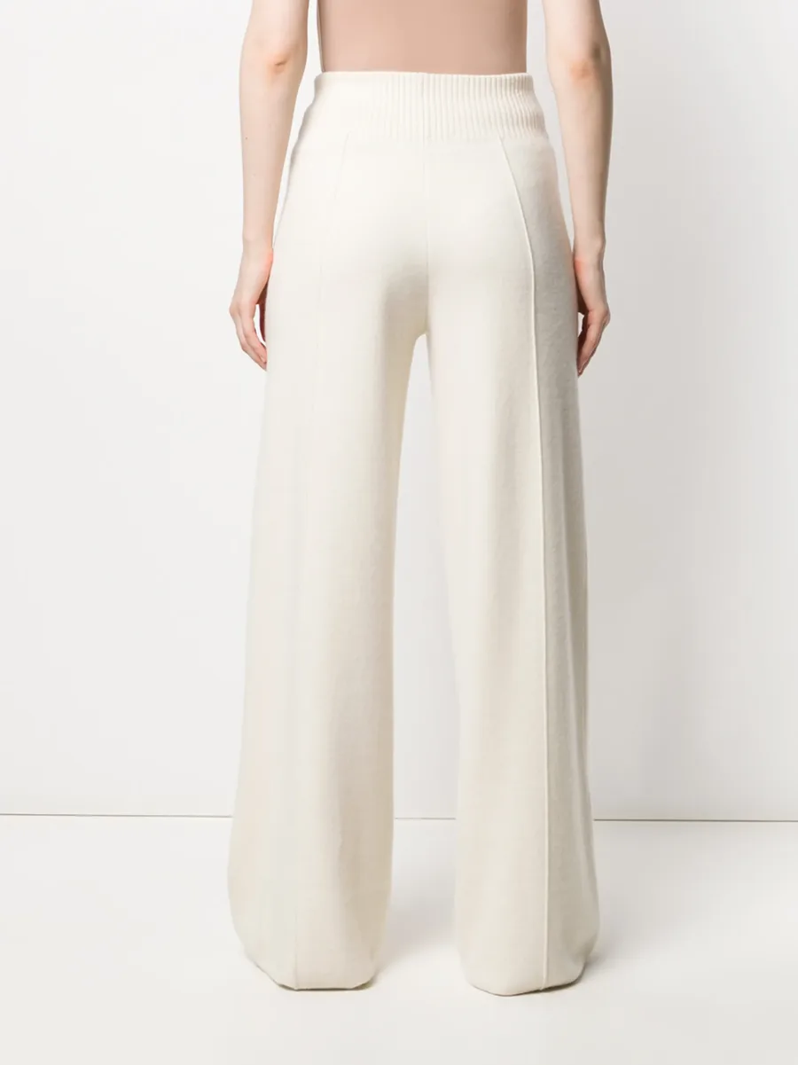 wide-leg knitted trousers 8