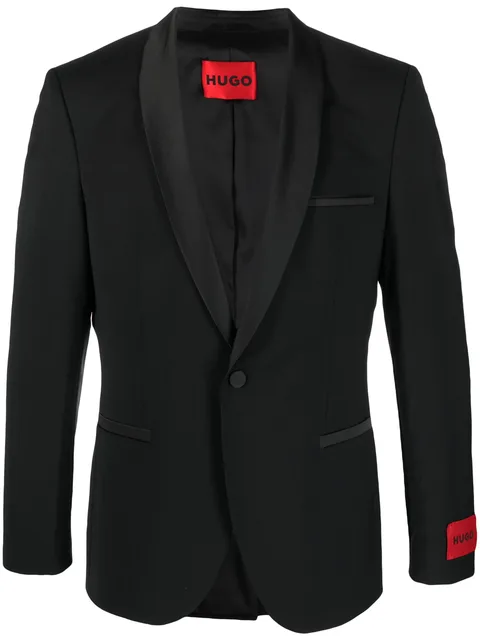 single-breasted tuxedo blazer