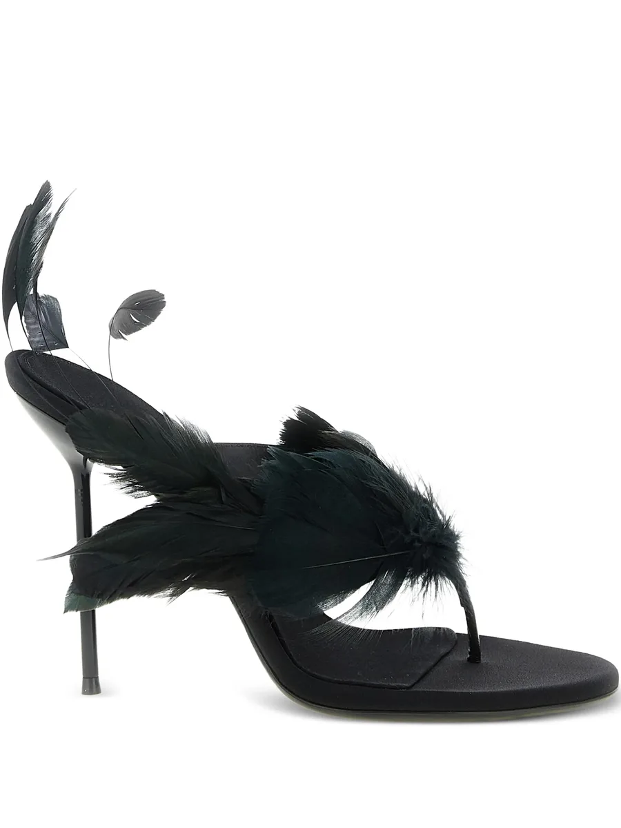 шелковые мюли Lidia Feather Thong 1