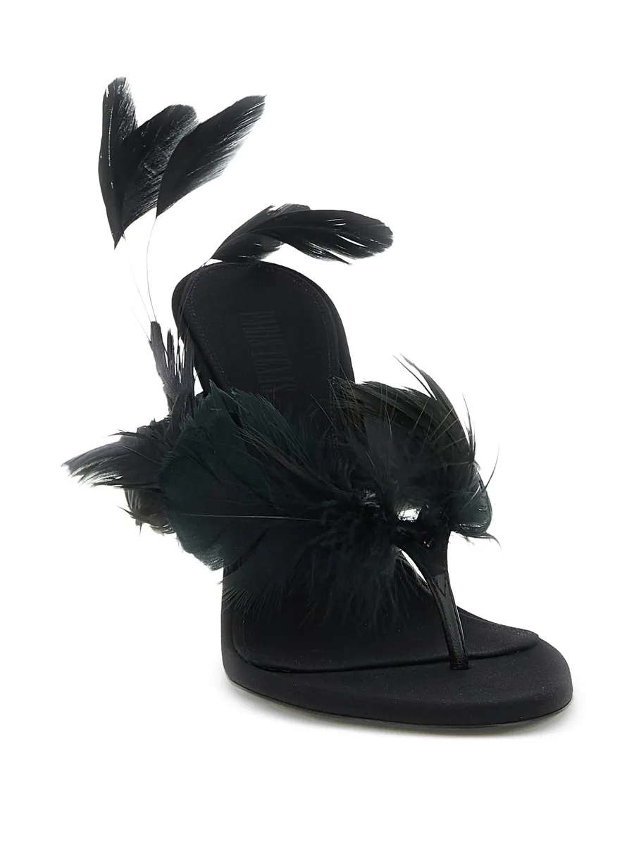 шелковые мюли Lidia Feather Thong 4