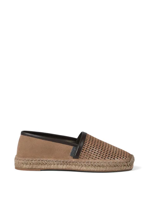 perforated leather espadrilles