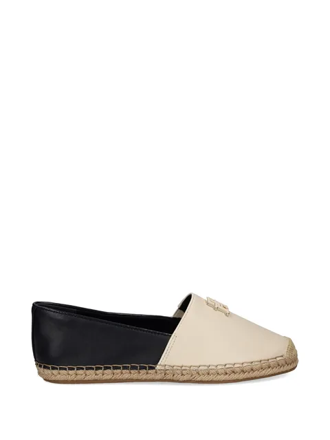 logo-detail leather espadrilles