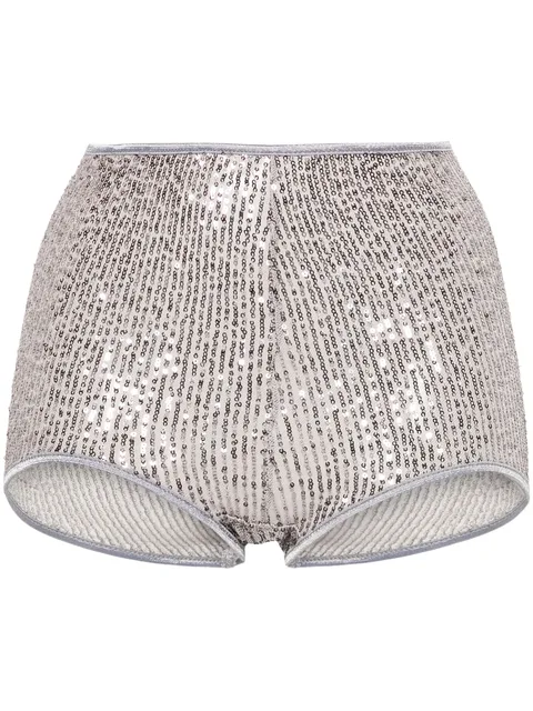 x Lia Aram sequin-embellished shorts